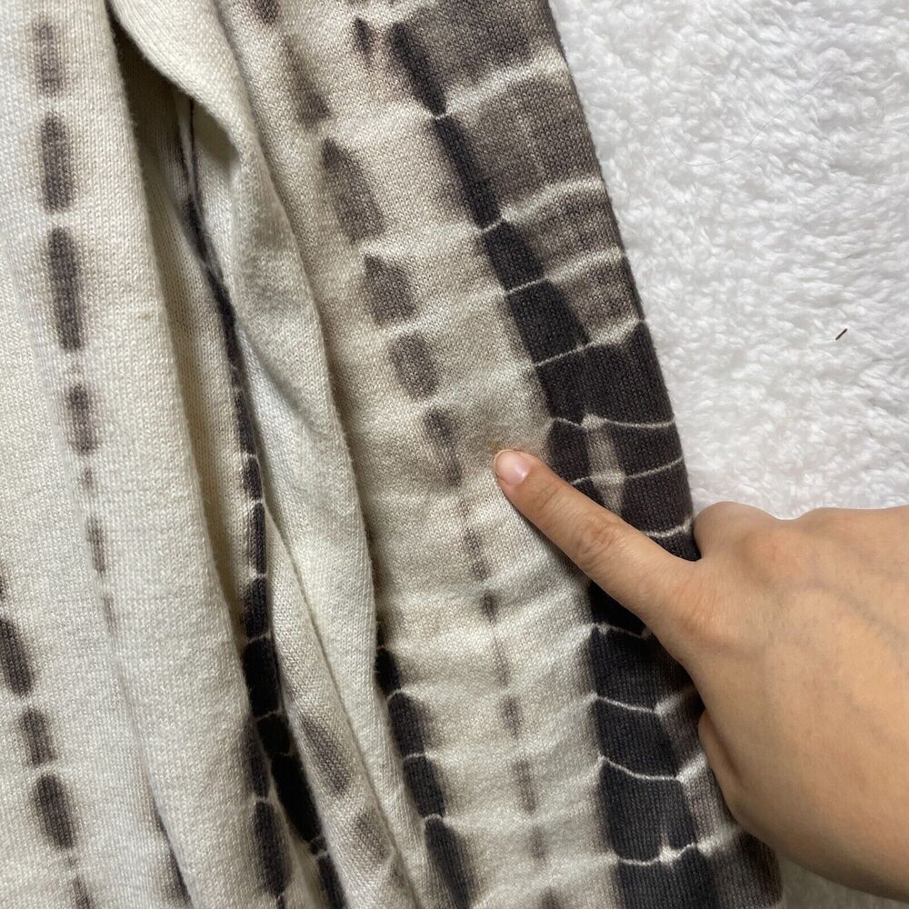Lululemon Tie Dye Crewneck Sweater Size 6 Linear Tie Dye Grey Cashmere Blend - Picture 6 of 9